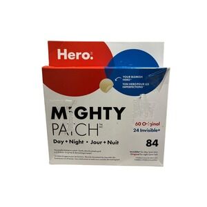 Hero Mighty Patch Day Count 60 Original 24 Invisible+ Hydrocolloid Acne Patches